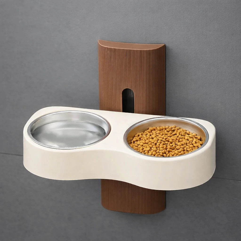Gamelle Murale Réglable – Bol Inox Hygiénique Et Gain De Place