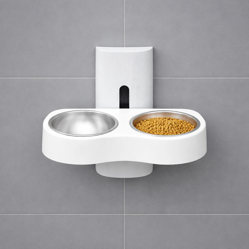 Gamelle Murale Réglable – Bol Inox Hygiénique Et Gain De Place