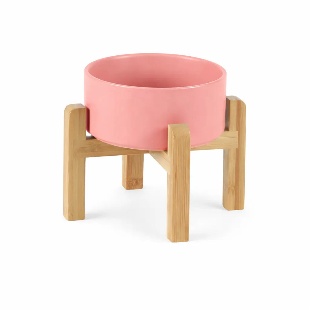 Gamelle Surélevée Double En Bois