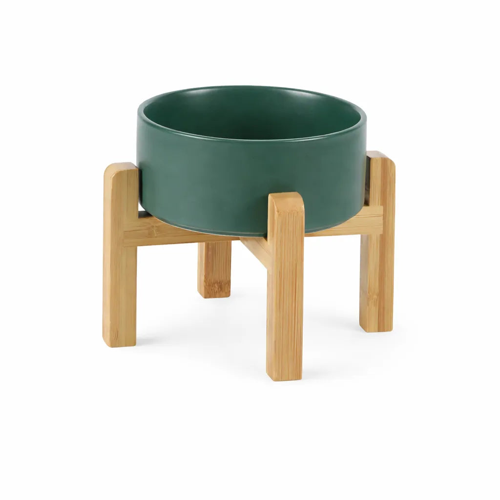 Gamelle Surélevée Double En Bois