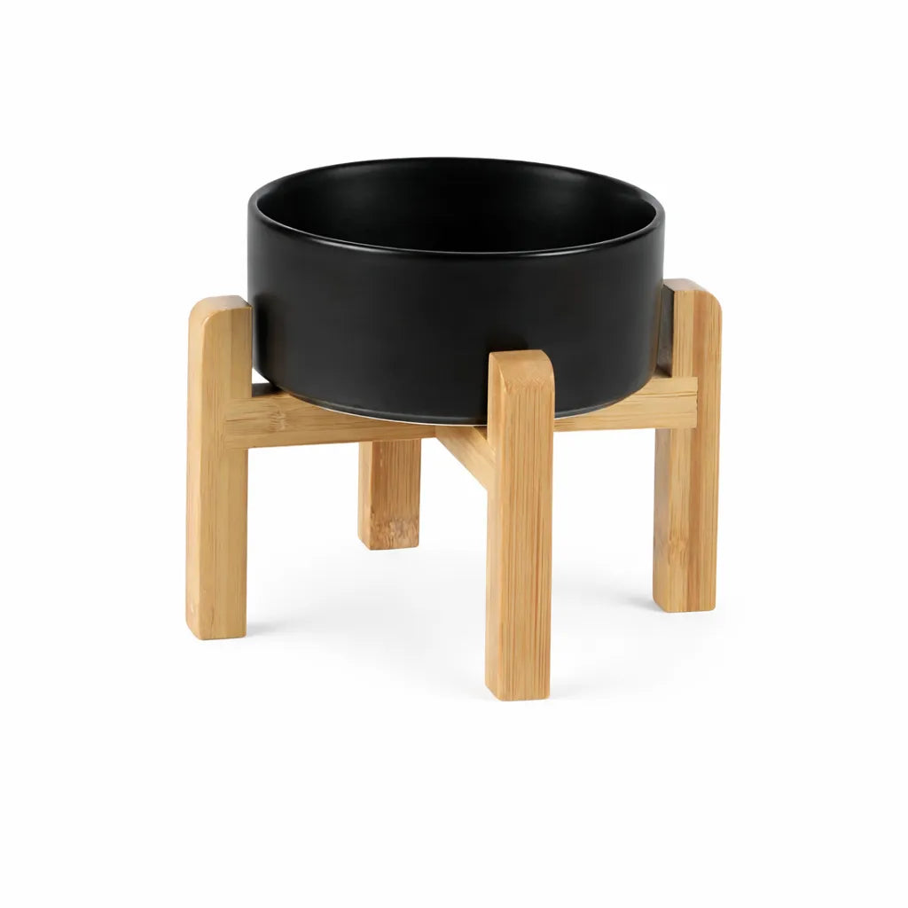 Gamelle Surélevée Double En Bois