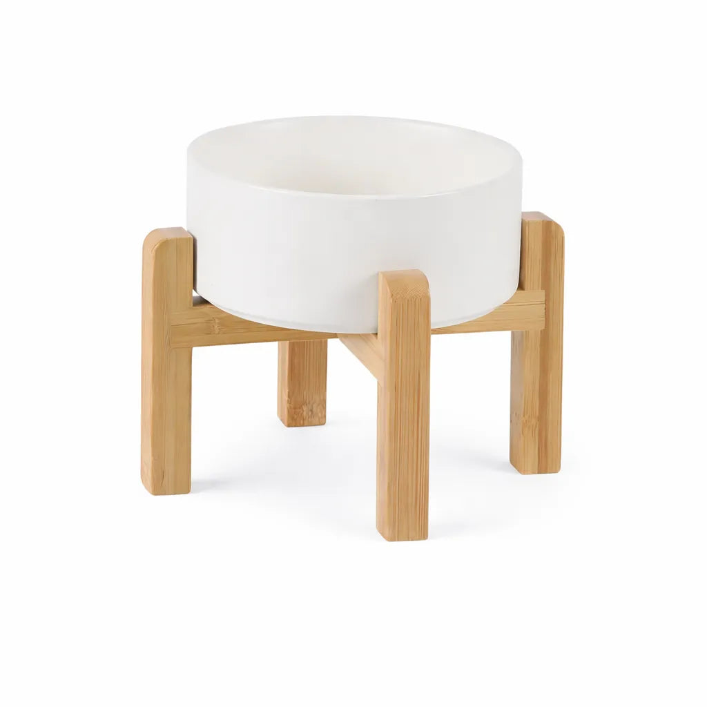 Gamelle Surélevée Double En Bois
