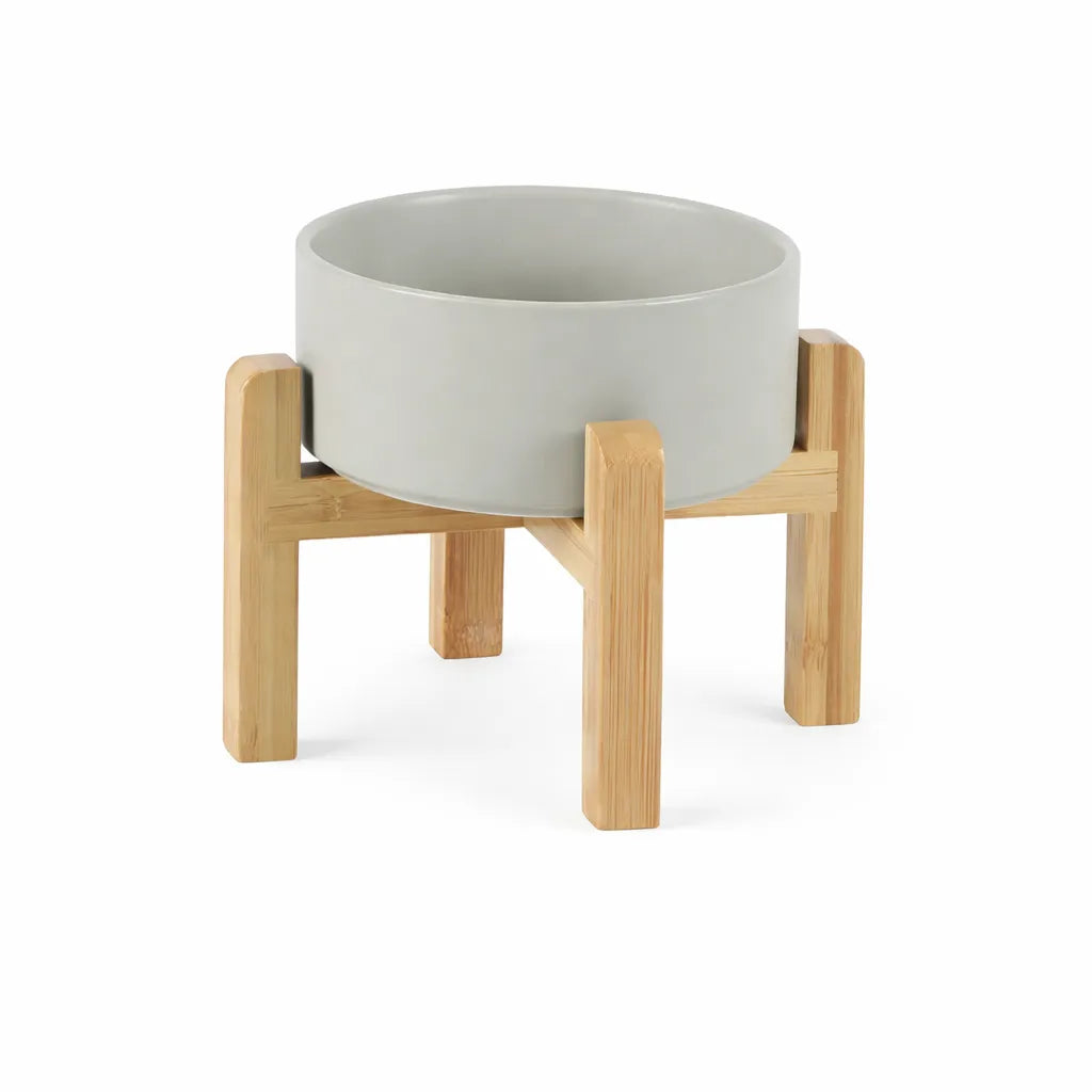 Gamelle Surélevée Double En Bois