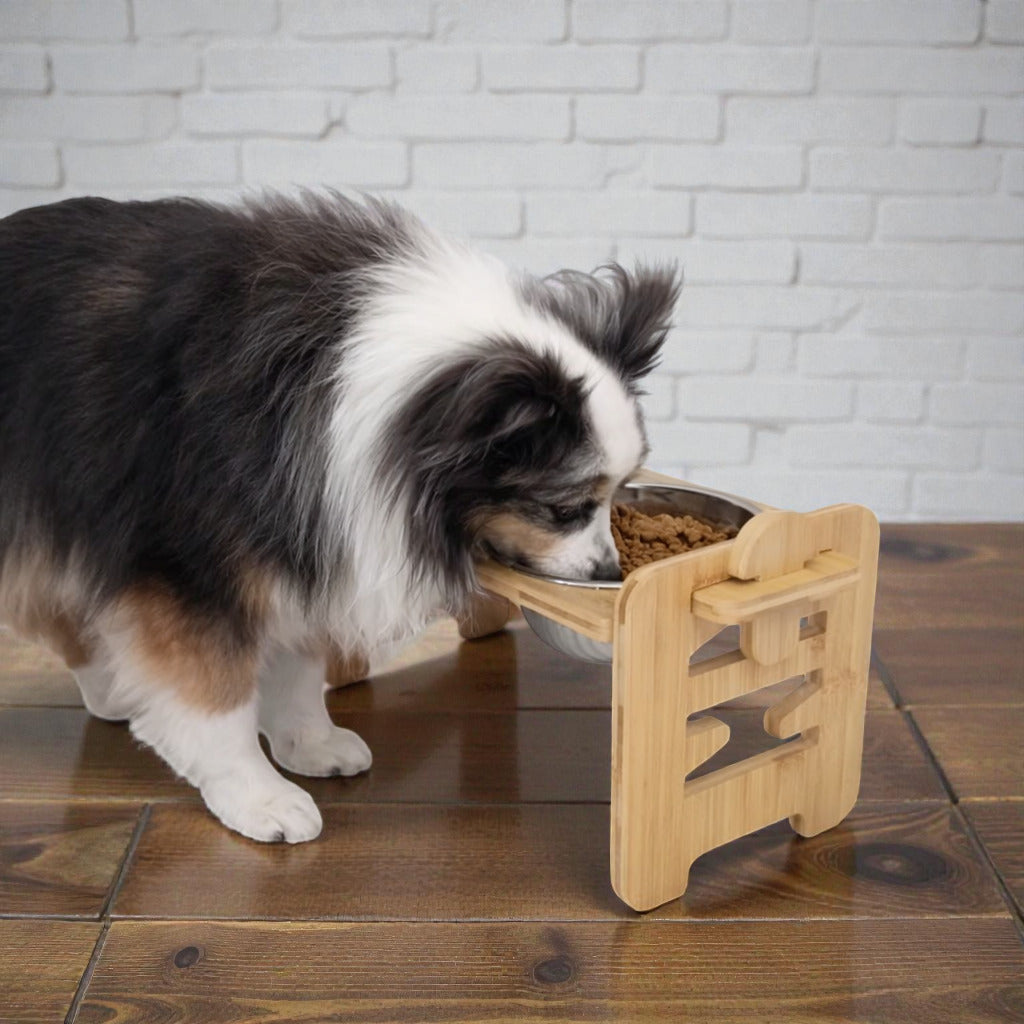 Gamelle Surélevée En Bois Pour Chien