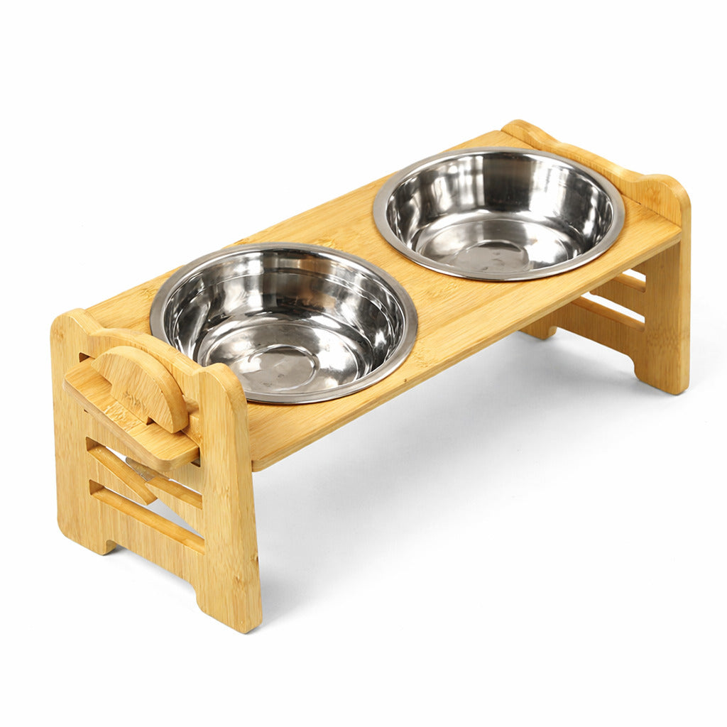 Gamelle Surélevée En Bois Pour Chien